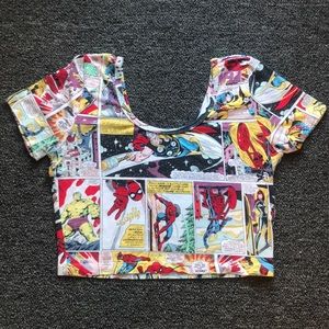 Marvel - comic crop top